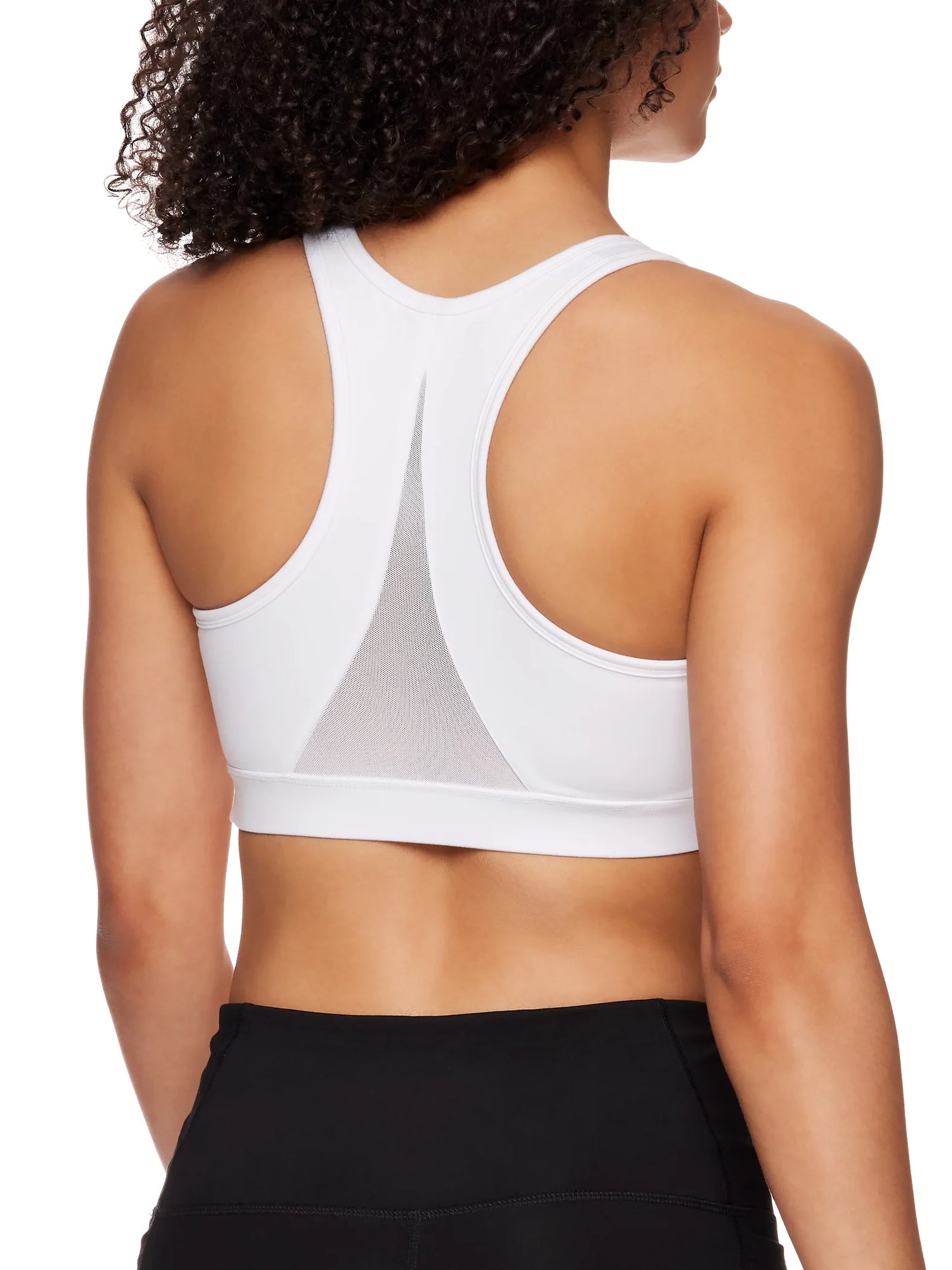 Women'S and Women'S plus Stronger Sports Bra with Mesh Panel and Removable Cups, Sizes XS-4X