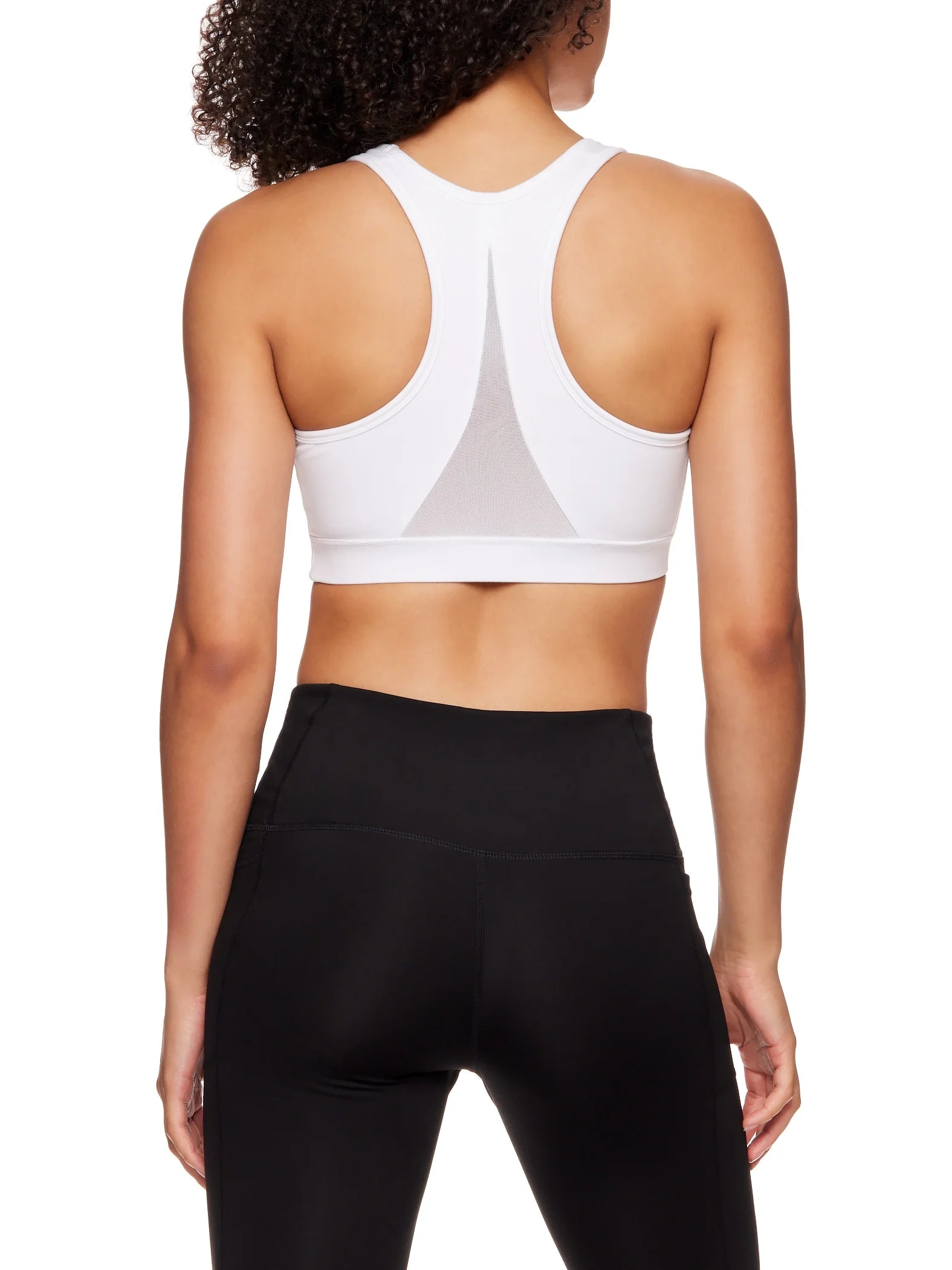 Women'S and Women'S plus Stronger Sports Bra with Mesh Panel and Removable Cups, Sizes XS-4X